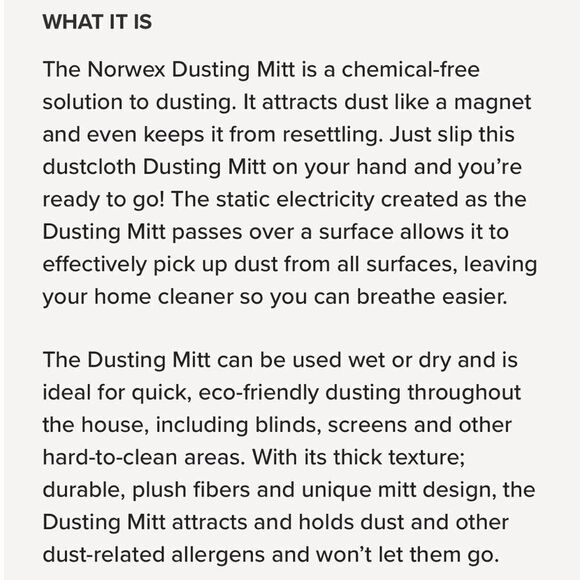 Norwex Dusting Mitt LE Dark Blue NWOT - Picture 7 of 13